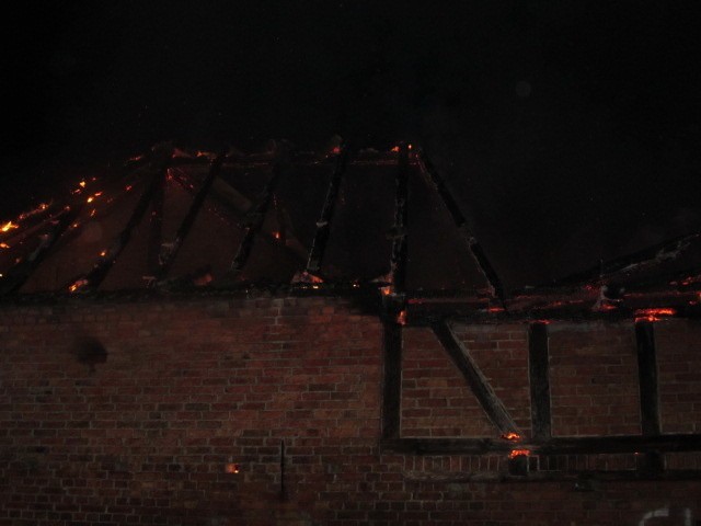 Pożar stodoły w Lulewicach.
