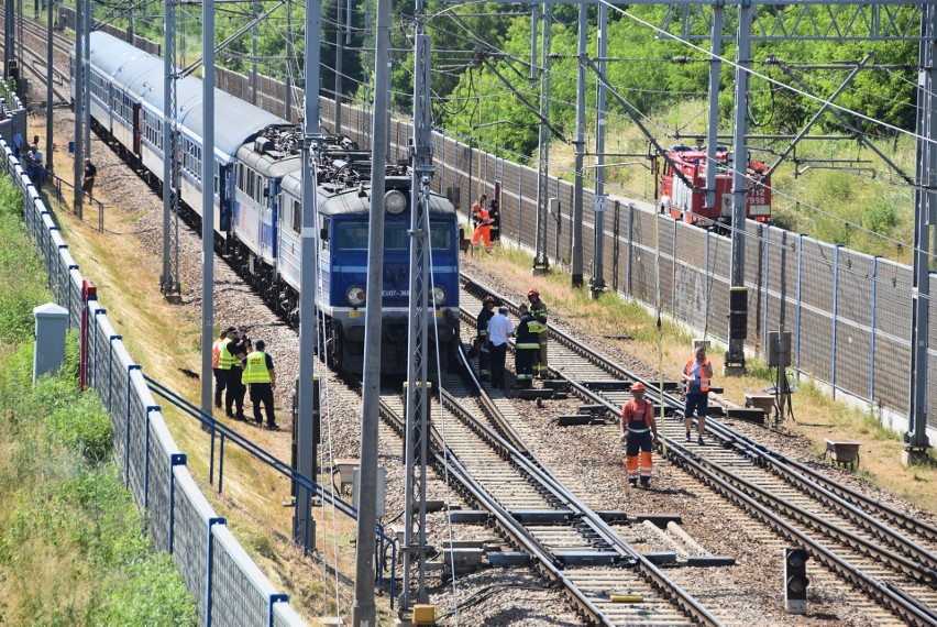 Do pożaru lokomotywy doszło pomiędzy stacjami Bogumiłowice i...