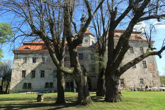 Przypałacowe tereny i piękny park nad rzeką Bystrzycą prezentują się cudownie