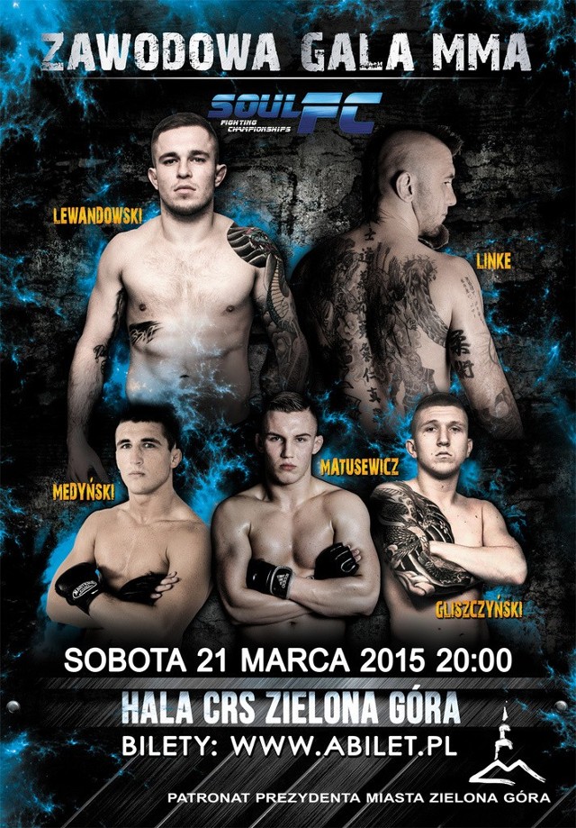 Gala MMA Soul FC 3 w Zielonej Górze odbędzie się w sobotę, 21 marca.