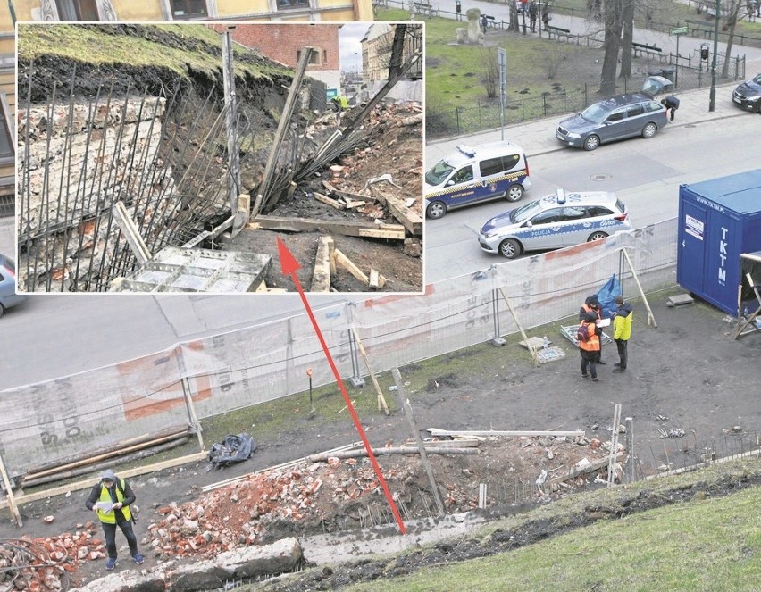 W sobotę, podczas prac w ramach rewitalizacji stoków Wawelu,...