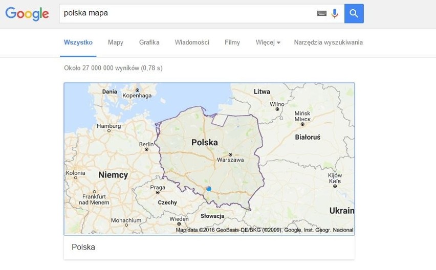 Mapa Polski pokazuje wyraźny uszczerbek terytorium na rzecz...