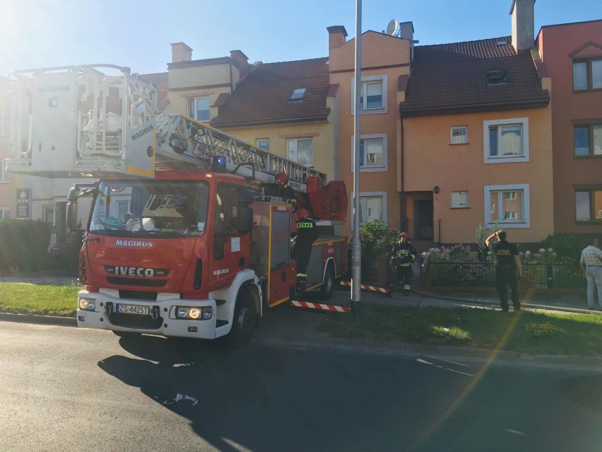 Do pożaru doszło po godzinie 17 w jednym z domków na ulicy...