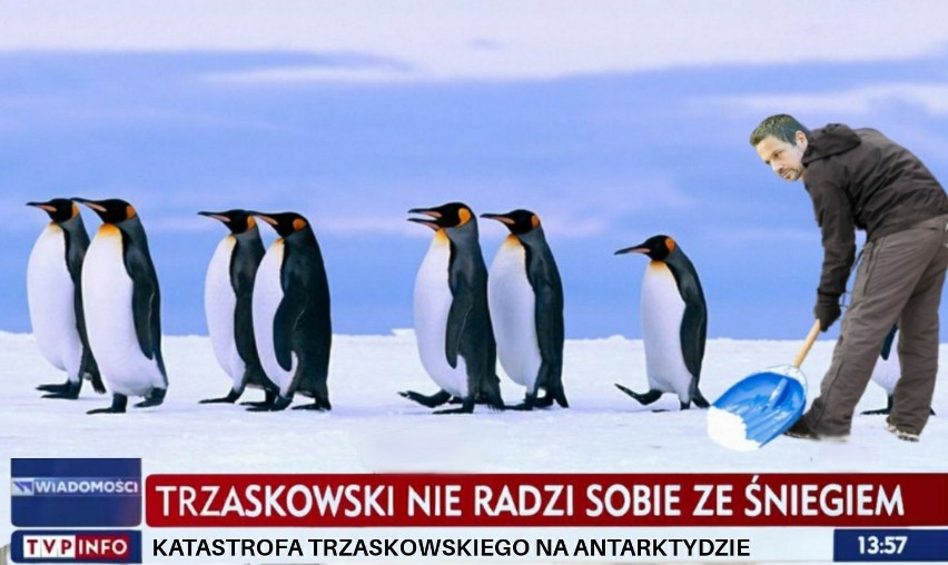 "Rafał Trzaskowski nie radzi sobie ze śniegiem" - pasek TVP...
