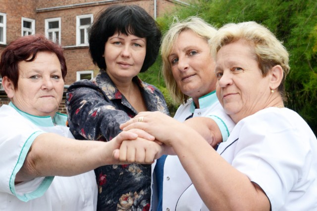 Halina Witkowska, Marzena Małek, Barbara Karpińska i Krystyna Podhorodecka mówią, że walczyć będą razem.