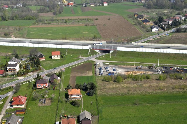 Węzeł Niepołomice powstanie w Podłężu, w rejonie gdzie przecinają się autostrada i droga wojewódzka 964