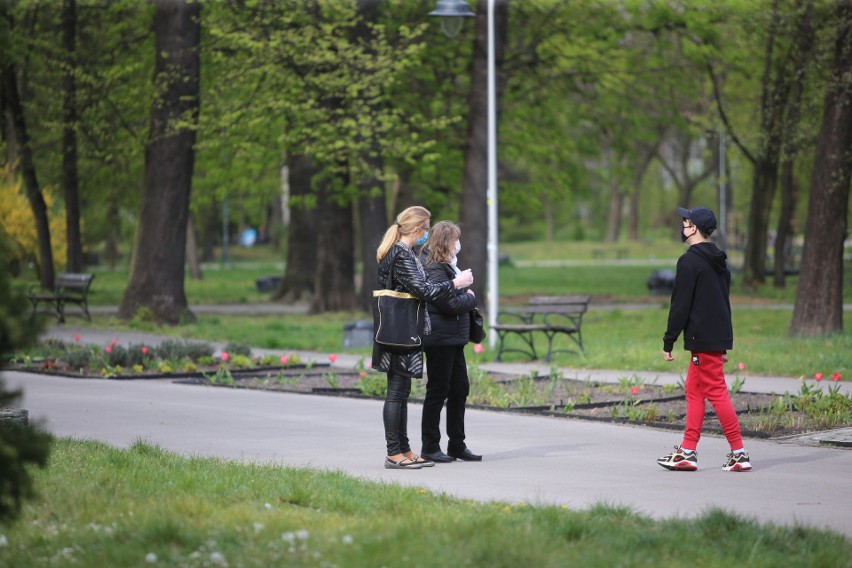 Park Sielecki w Sosnowcu wypełnił się mieszkańcami....