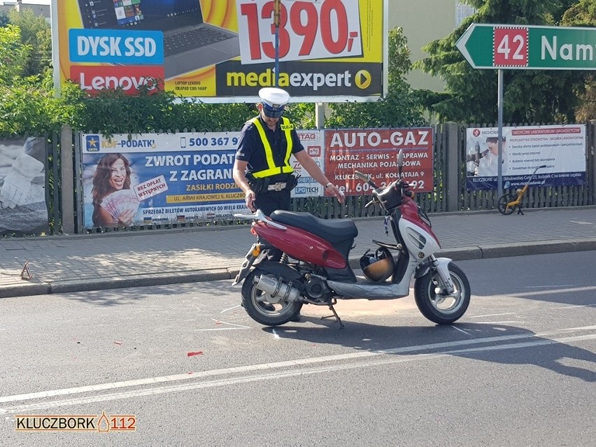 Wypadek na ul. Byczyńskiej w Kluczborku.