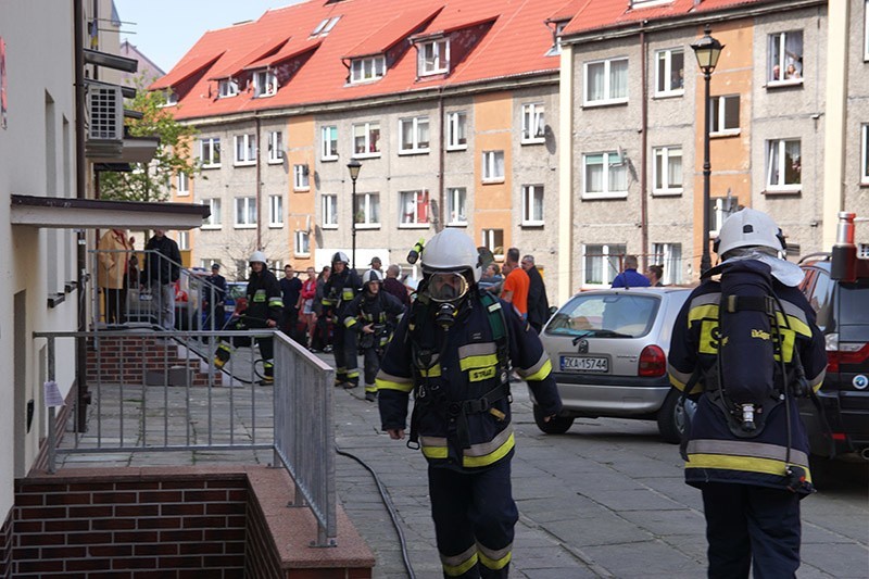 Pożar mieszkania w Kamieniu Pomorskim