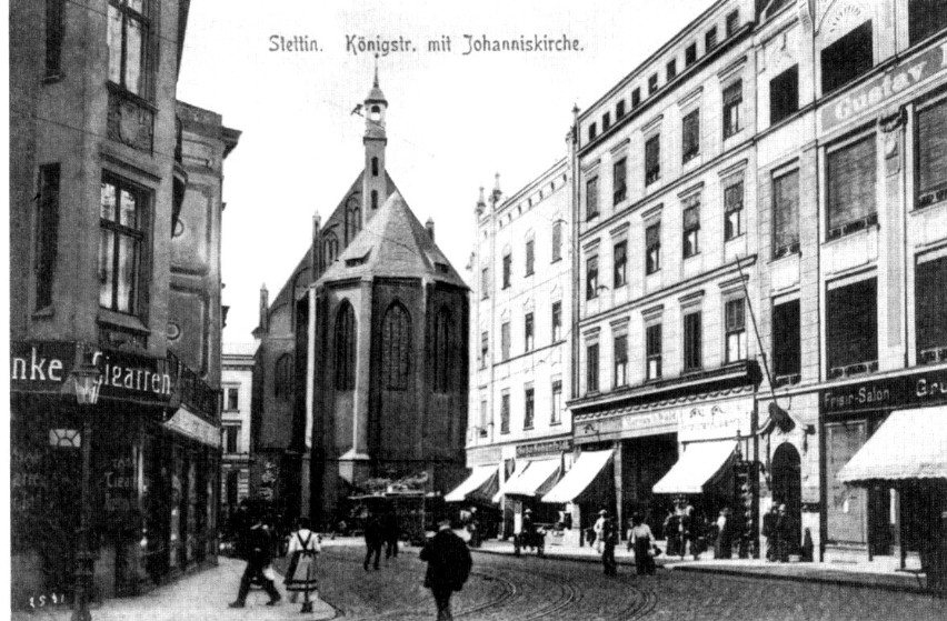 Zabudowa ulicy Königsstrasse, późniejszej  ul. Nad Wodą,...