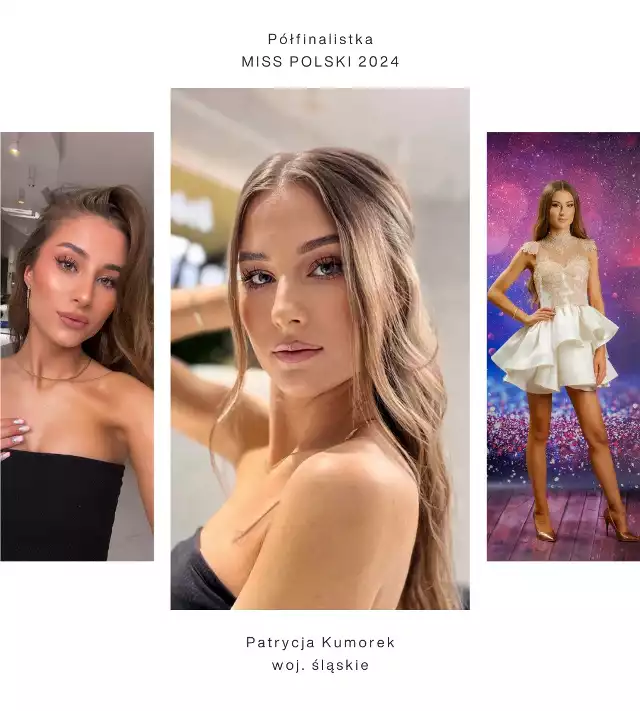 Półfinalistki Miss Polski 2024Patrycja Kumorek z Milówki Zobacz kolejne zdjęcia/plansze. Przesuwaj zdjęcia w prawo naciśnij strzałkę lub przycisk NASTĘPNE