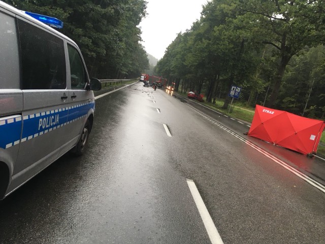 Śmiertelny wypadek na dk nr 6 w Luzinie [11.08.2018]. Nie żyje 33-letni motocyklista