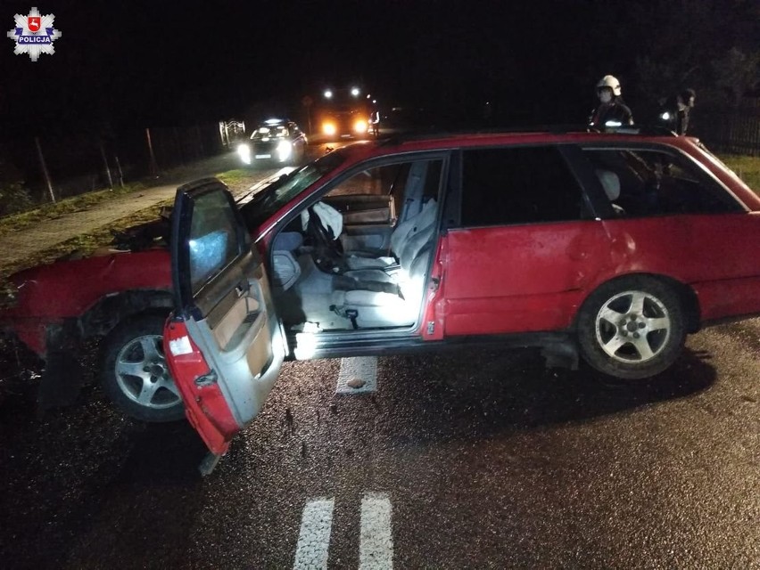 Samochód osobowy uderzył w drzewo na drodze krajowej nr 63 w miejscowości Ulan Duży (powiat radzyński). Kierujący był pod wpływem alkoholu