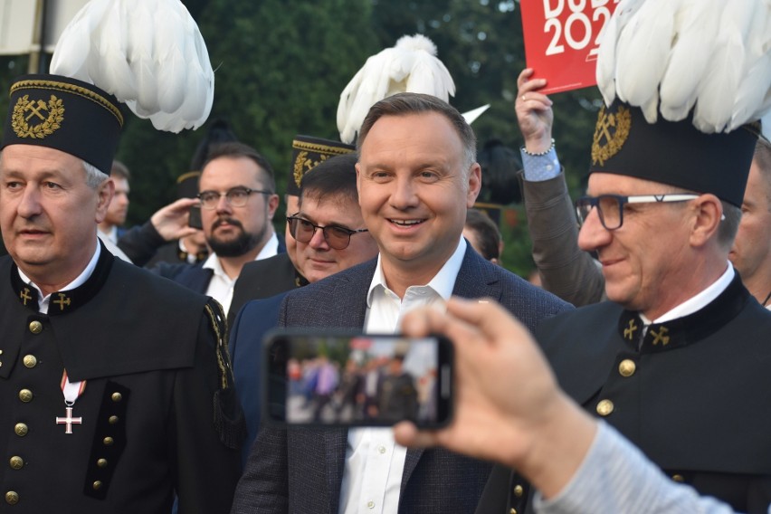 Andrzej Duda wśród górników z Jastrzębia-Zdroju