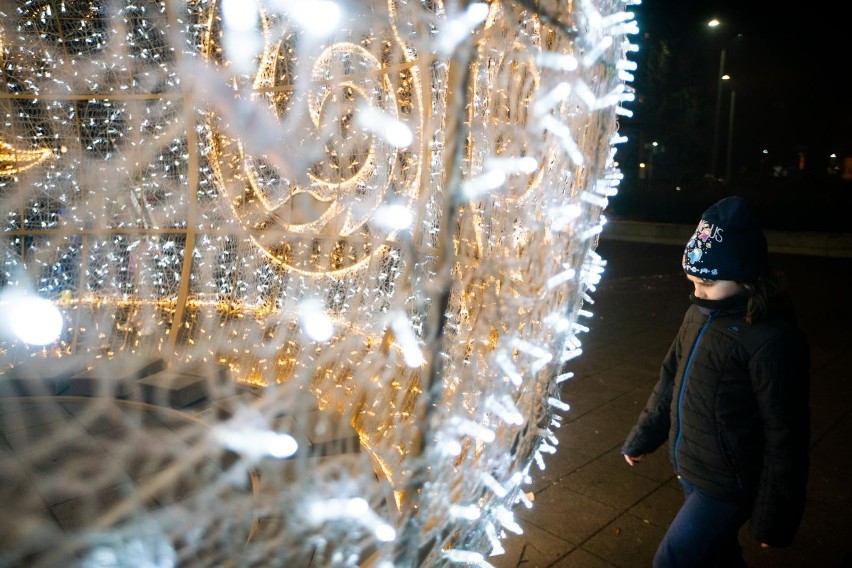 Świąteczne iluminacje w Nowej Hucie