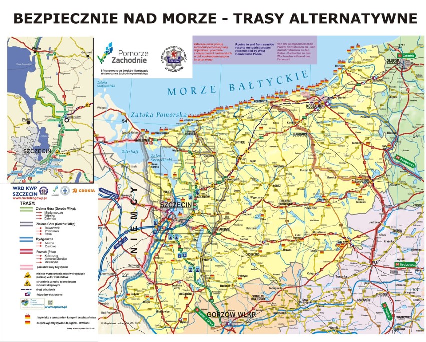 Alternatywne trasy nad morze. Kliknij, żeby zobaczyć w dużej...