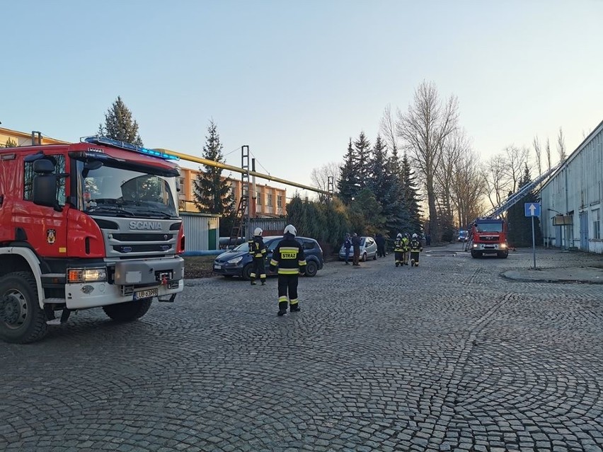 Lublin: Pożar hali produkcyjnej na Frezerów. 13 zastępów walczyło z ogniem