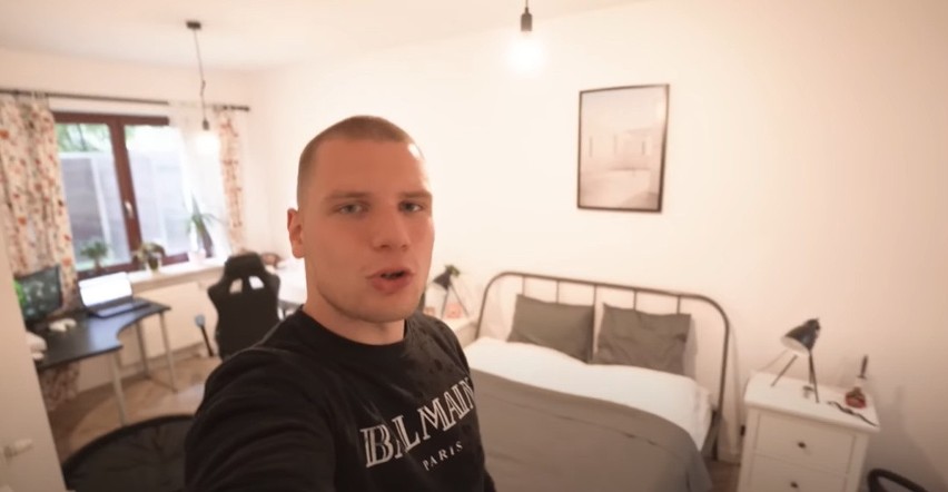 Sypialnia słynnego youtubera.