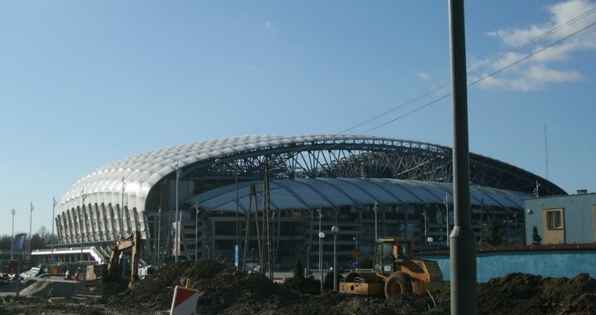 Stadion w Poznaniu, luty 2011.