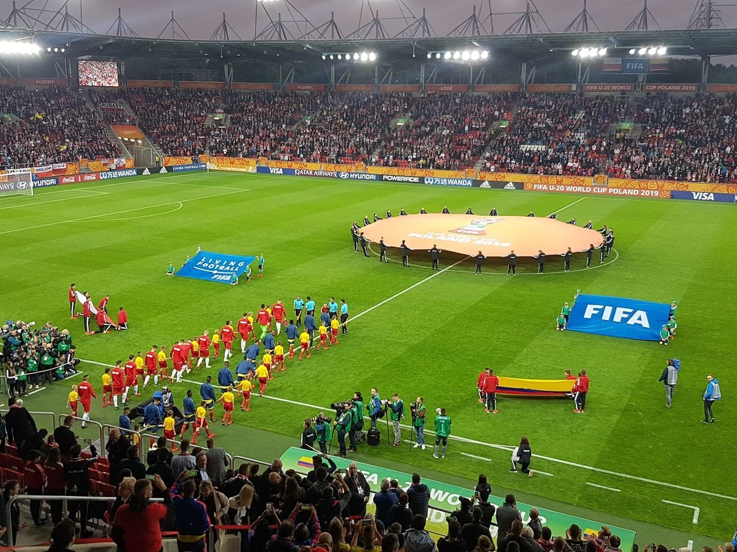 Polska - Kolumbia Mundial U 20 mecz na stadionie Widzewa. Mistrzostwa