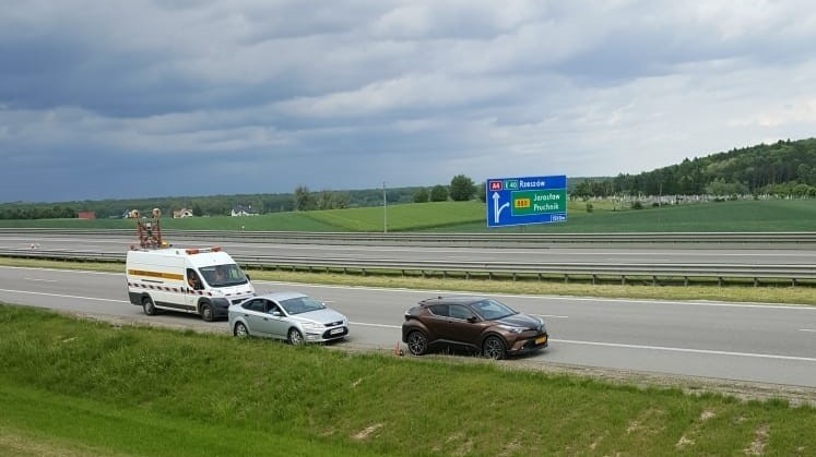 Na autostradzie A4, w okolicy zjazdu na Jarosław, ktoś...