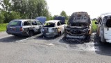 Nocny pożar samochodów w Juszkowie i Pruszczu Gd. Siedem aut uległo zniszczeniu [ZDJĘCIA,WIDEO]
