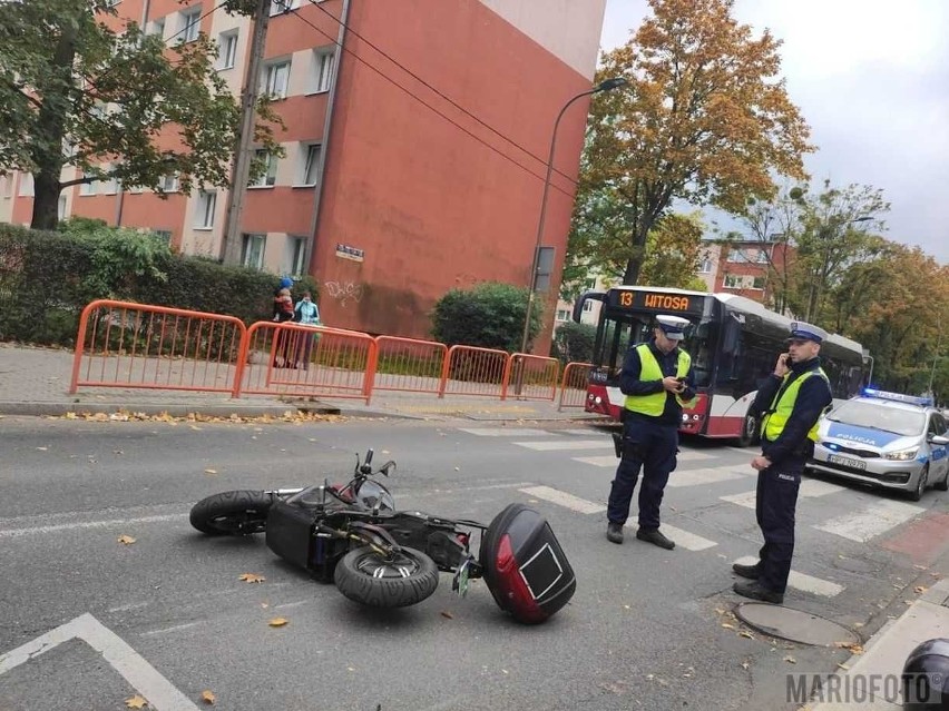 Wypadek motocyklisty - Opole 6.10.2022r.