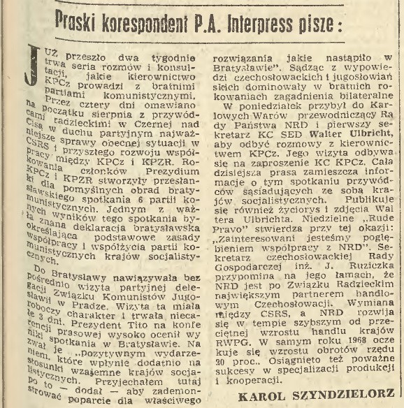 50 rocznica inwazji na Czechosłowację. Jak komunistyczna prasa PRL opisywała interwencję wojsk Układu Warszawskiego??