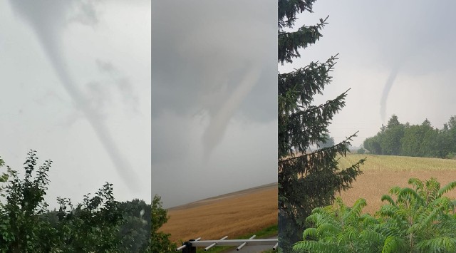 Lej kondensacyjny nad powiatem opatowskim uchwycili mieszkańcy. Zdjęcia pochodzą ze strony Storm Chasers Świętokrzyskie. Zobacz więcej na kolejnych slajdach.