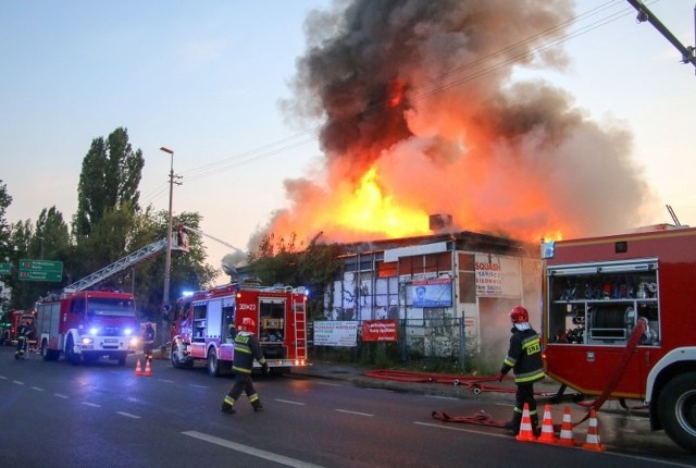 Pożar budynku przy ul. Narutowicza.