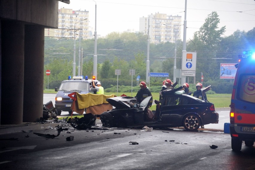 Wypadek BMW na ul. Diamentowej