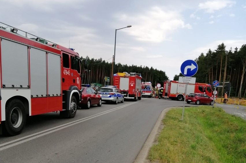 Do wypadku doszło do na budowie obwodnicy Olesna