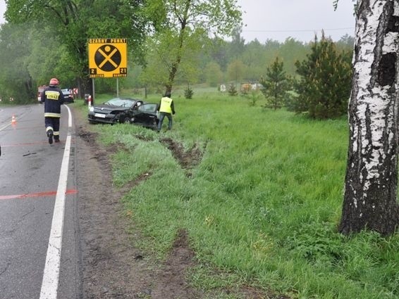 Wypadek w pobliżu "czarnego punktu" w gminie Lidzbark Warmiński