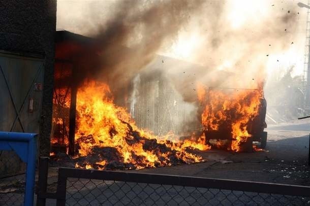 Pożar hurtowni "Ada" w Opolu