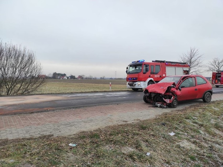 Wypadek  na trasie Dobrzeń Wielki - Chróścice w powiecie...