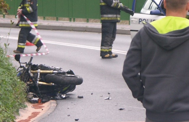 Wypadek motocyklisty w Wiśle