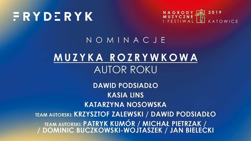 Fryderyki 2019 NOMINACJE. Wielka gala w Katowicach. Kto zgarnie najwięcej statuetek? LISTA NOMINOWANYCH