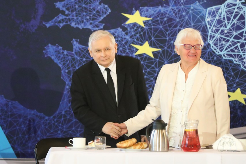 Eurowybory 2019. Jarosław Kaczyński na spotkaniu wyborczym w Krakowie