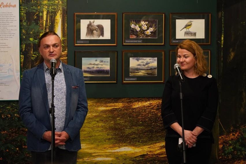 Wernisaż wystawy "Wędrówki Doliną Biebrzy" Oleny Rublovej z Ukrainy Muzeum imienia Jacka Malczewskiego w Radomiu