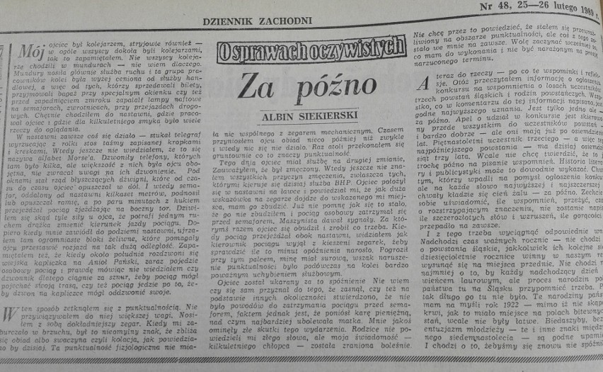 Pisarz, scenarzysta, publicysta DZ. Trzydzieści lat temu zmarł Albin Siekierski