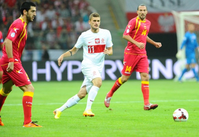 6.09.2013 warszawa stadion narodowy kazimierz gorski mecz eliminacje mundial rio 2014..polska czarnogora n/z mateusz klich fot. sylwia dabrowa / polskapresse