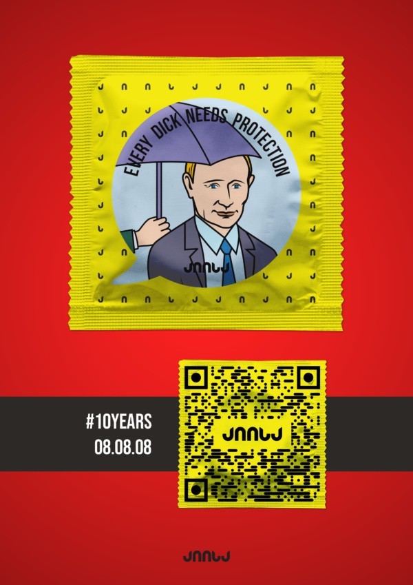 Prezerwatywy z wizerunkiem Władimira Putina. "Every dicks needs protections"
