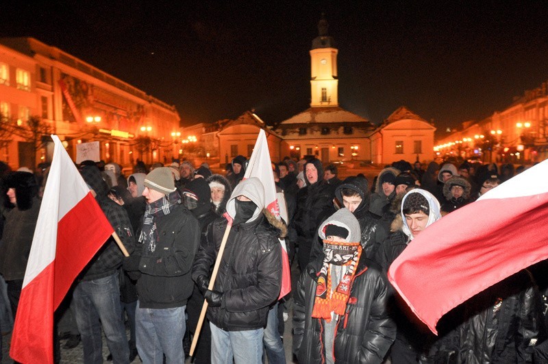 ACTA Białystok. Protest na Rynku Kościuszki (zdjęcia, wideo)