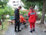Pożar w Jastrzębiu-Zdroju: Policjanci uratowali niepełnosprawną kobietę [WIDEO]