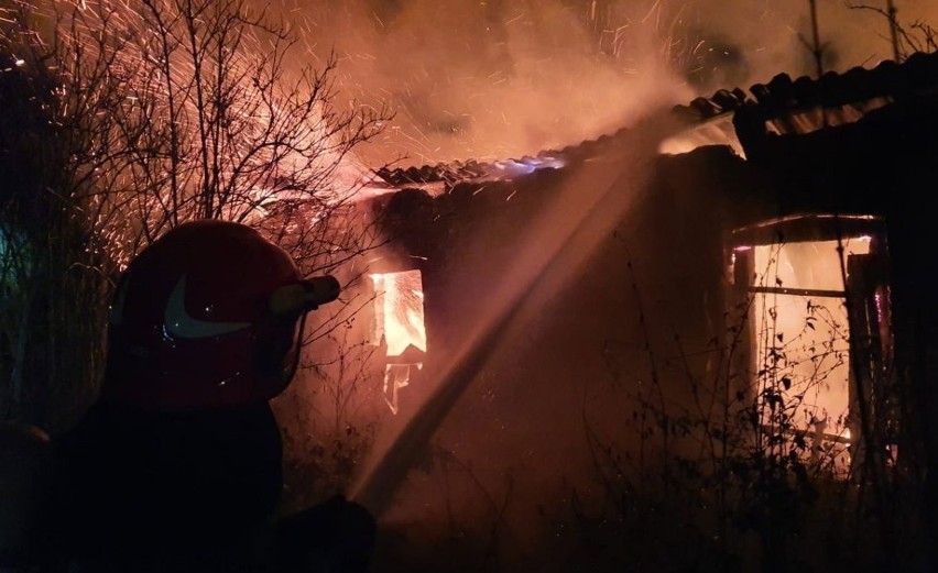 Pożar mieszkania w Krępie Kościelnej.