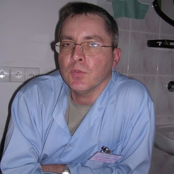 Leszek Bień, przewodniczący oddziału terenowego Ogólnopolskiego Związku Zawodowego Lekarzy w Tarnobrzegu.