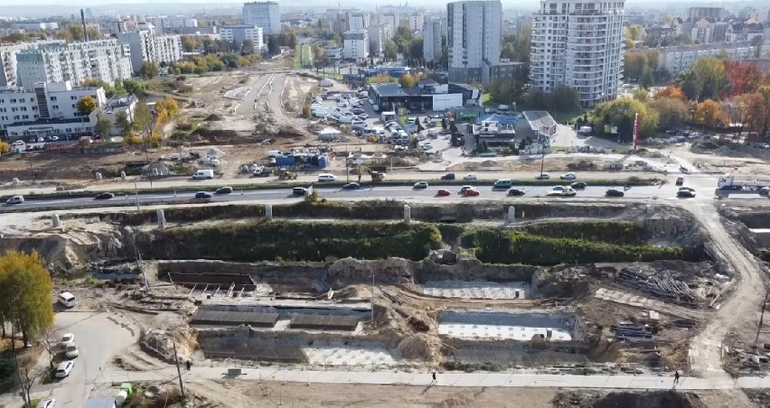 Tak zmienia się cała dzielnica Krakowa. Nowe zdjęcia lotnicze prac na budowie linii tramwajowej do Górki Narodowej