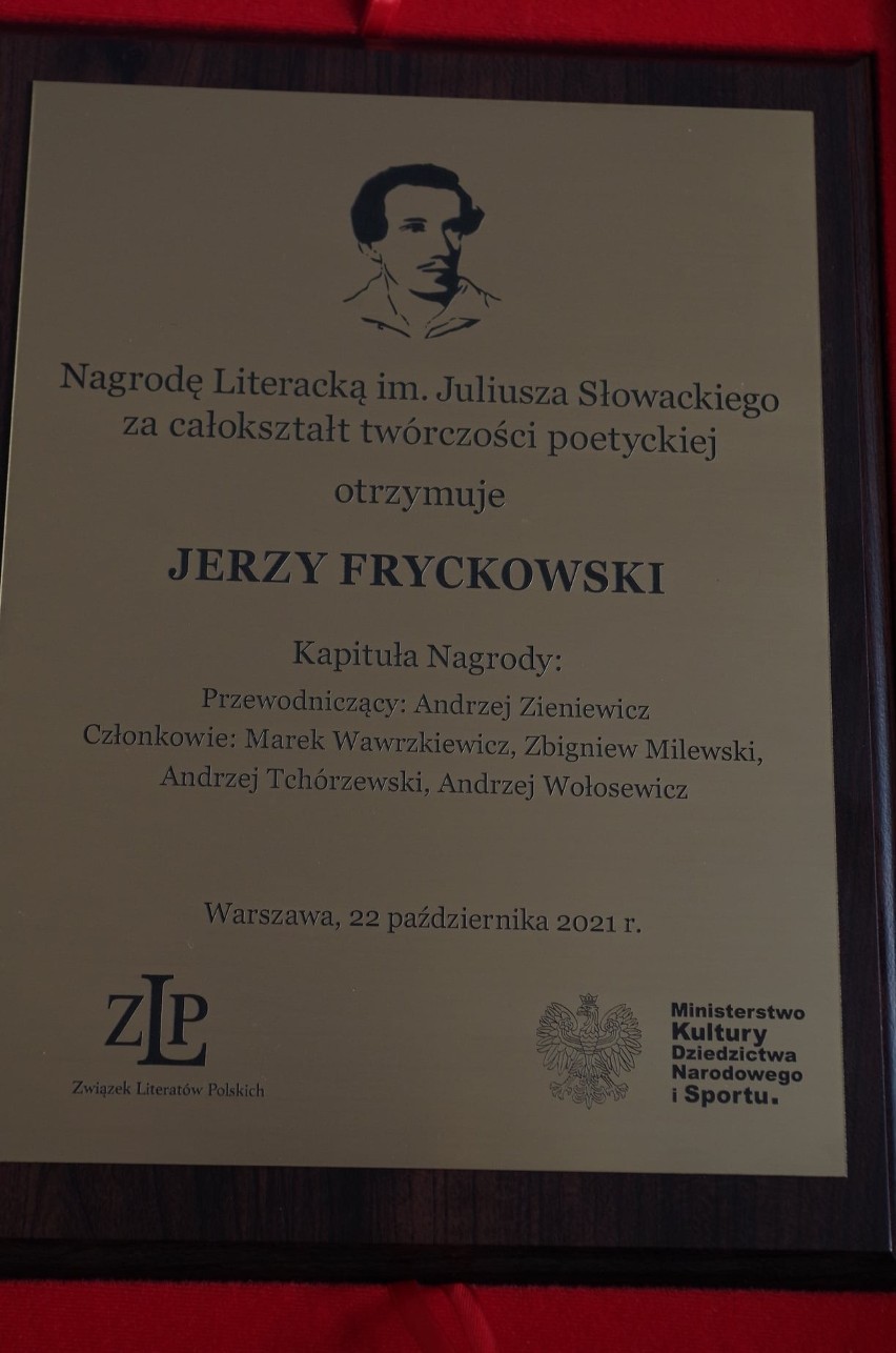 Uroczystość wręczenia nagrody im. Juliusza Słowackiego