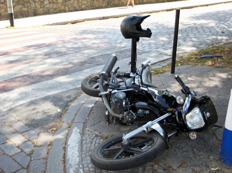 Wypadek motocyklisty na ul. Felczaka