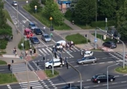 Wypadek na ulicy Chrobrego w Radomiu.